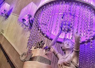 Venue Decor Purple Lamp Cake Statue