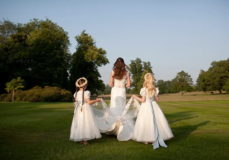 Wedding Traditions Disappearing - Flower Girls Carrying Bride Train